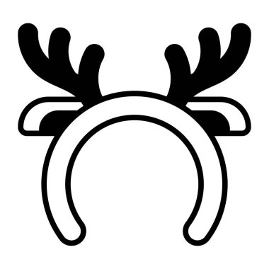 Reindeer headband vector icon in trendy style