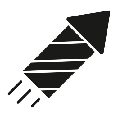 firecracker glyph icon isolated on white background