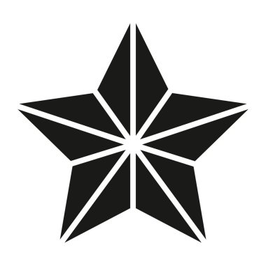 star vector glyph icon isolated on white background