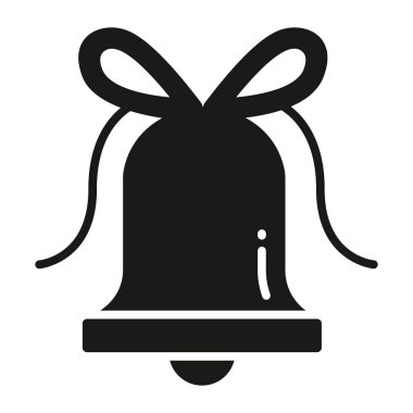 Christmas bell vector solid icon isolated on white background