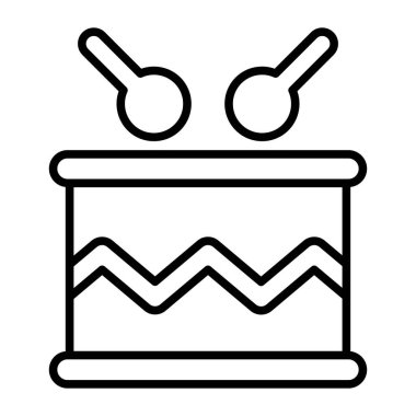 drum vector glyph icon isolated on white background
