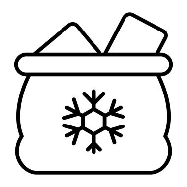 gift bag vector glyph icon isolated on white background