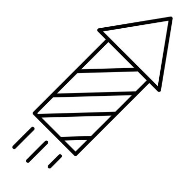 firecracker glyph icon isolated on white background