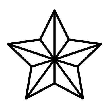 star vector glyph icon isolated on white background