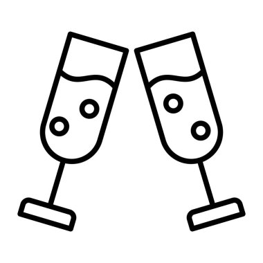 cheers vector glyph icon isolated on white background