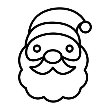 Santa Claus glyph icon isolated on white background