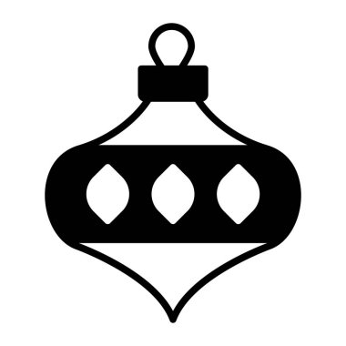 decoration ball glyph icon isolated on white background