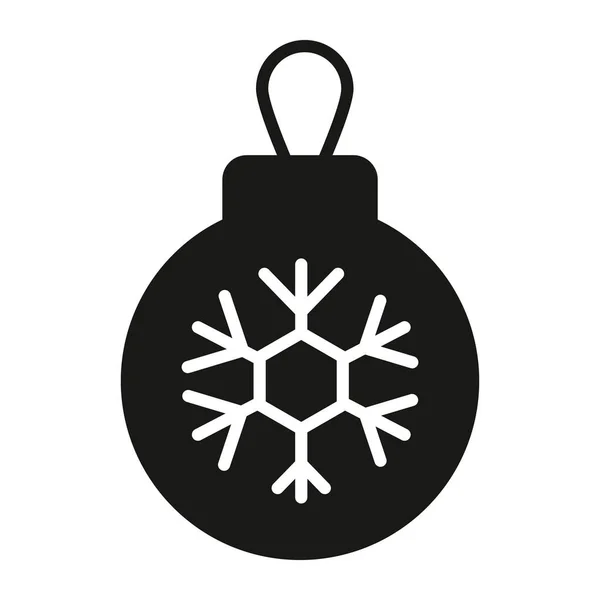 Christmas ball glyph icon isolated on white background