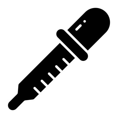 Trendy blood pipette vector icon