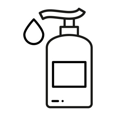 sanitizer for hand cleaning in simple icon