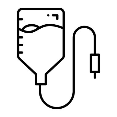 Simple icon iv drip for medical and healthcare, infusion drip