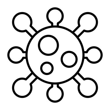 Trendy icon of bacteria, virus, germs