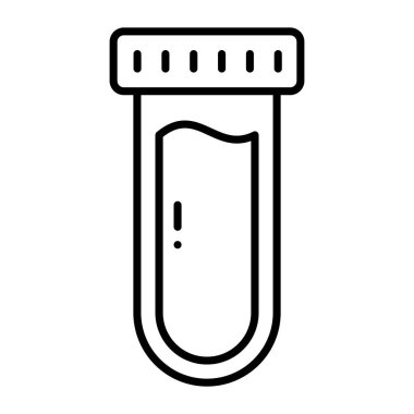 Test tube for lab testing icon isolated design