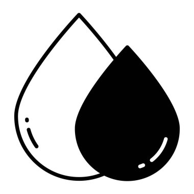 Vector icon of blood drop in simple style