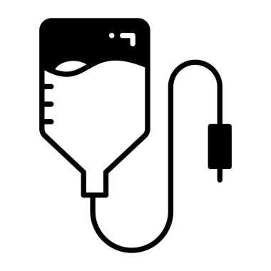 Simple icon iv drip for medical and healthcare, infusion drip