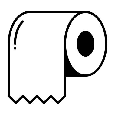 Tissue roll simple design icon on white background
