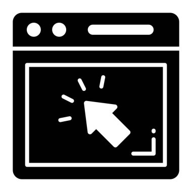 Web cursor icon isolated on white background