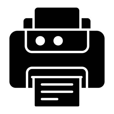 printer vector icon isolated on white background