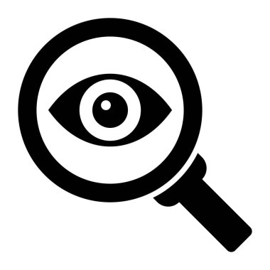 An icon of search monitoring in trendy style