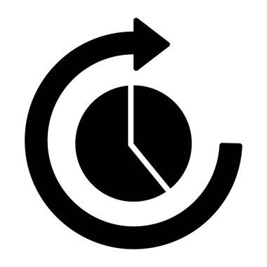 An icon of pie graph, descriptive data