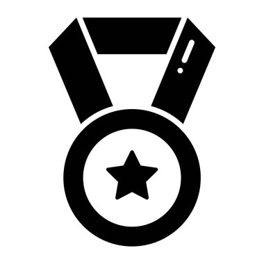 Medal vector icon isolated on white background