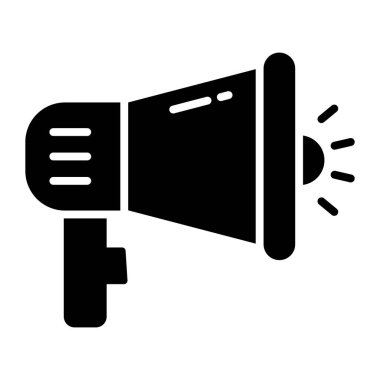 megafon vektör simgesi beyaz arkaplanda izole edildi