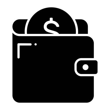 Wallet vector icon isolated on white background