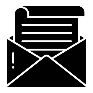 Beyaz arkaplanda posta vektör simgesi izole edildi