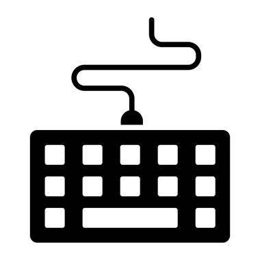 keyboard vector icon isolated on white background