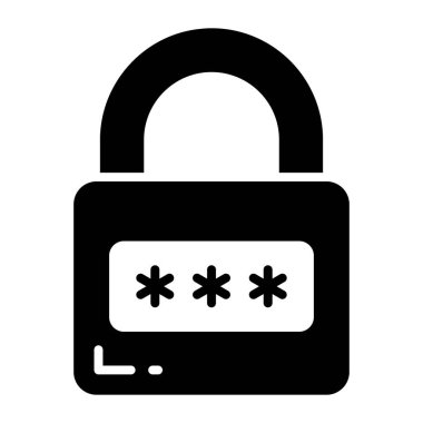 Password vector icon in trendy design style