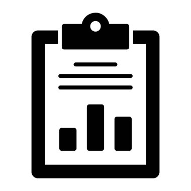 A bar chart vector icon, concept of business report
