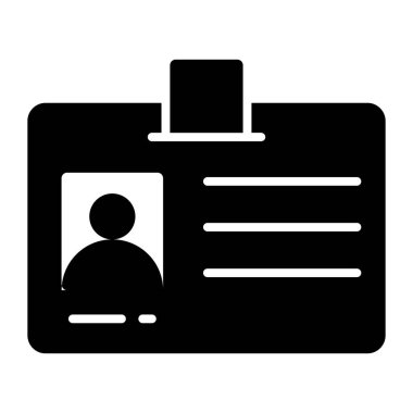 Id card in trendy style, employee identification