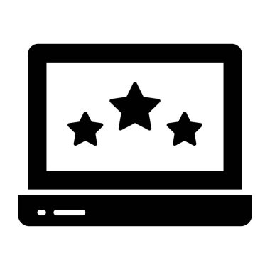 Star inside laptop showing concept of feedback