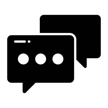 Conversation vector icon displaying concept of communication