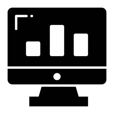 Data analytics vector icon isolated on white background