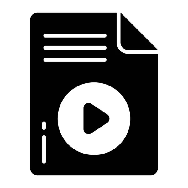Trendy Vector Icon Video File Easy Use — Wektor stockowy