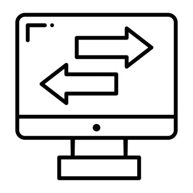 Data transfer vector icon isolated on white background