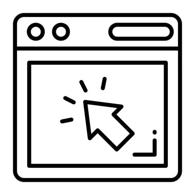 Web cursor icon isolated on white background