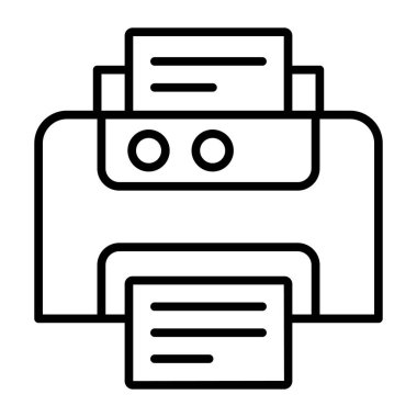 printer vector icon isolated on white background