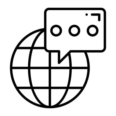 Premium vector icon of global communication in trendy style