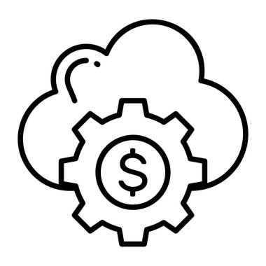 Online money vector icon isolated on white background