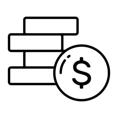 Coins stack vector icon in trendy style