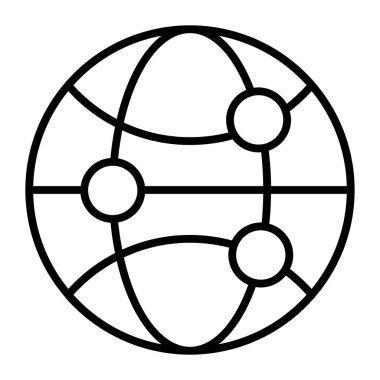 beyaz arkaplanda izole edilmiş genel ağ vektör simgesi