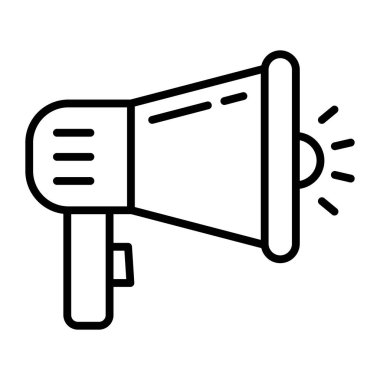 megafon vektör simgesi beyaz arkaplanda izole edildi