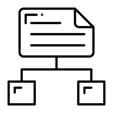 document sharing vector icon isolated on white background