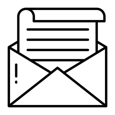 Beyaz arkaplanda posta vektör simgesi izole edildi