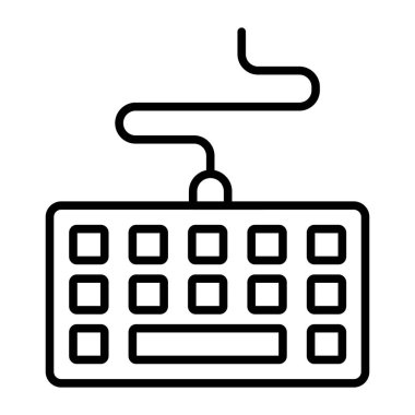 keyboard vector icon isolated on white background