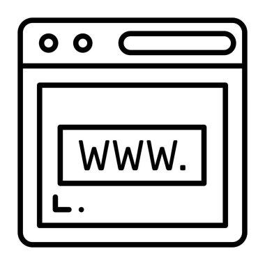 website vector icon isolated on white background