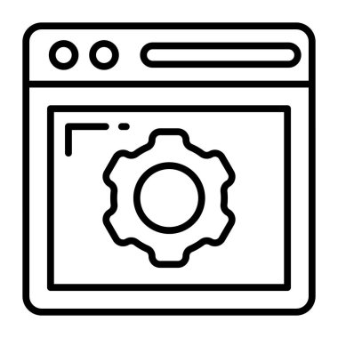 web maintenance vector icon isolated on white background