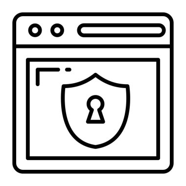 Website security vector icon in trendy style